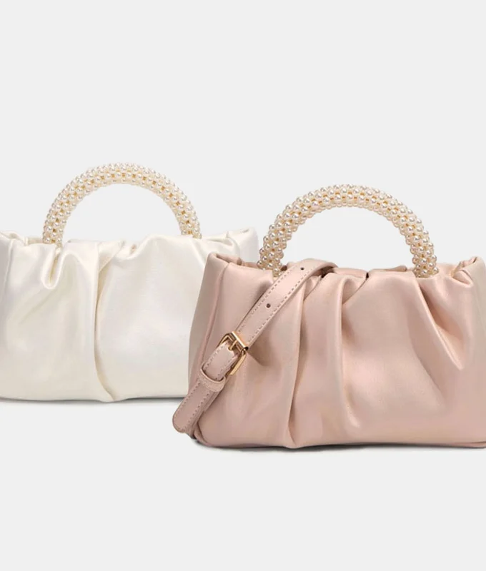 Lady Pearls Top Handle Bag