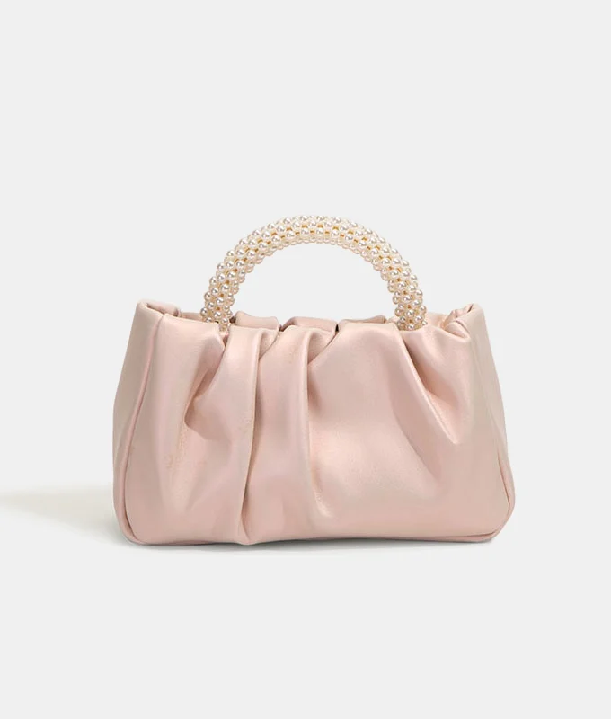 Lady Pearls Top Handle Bag - Pearl Blush