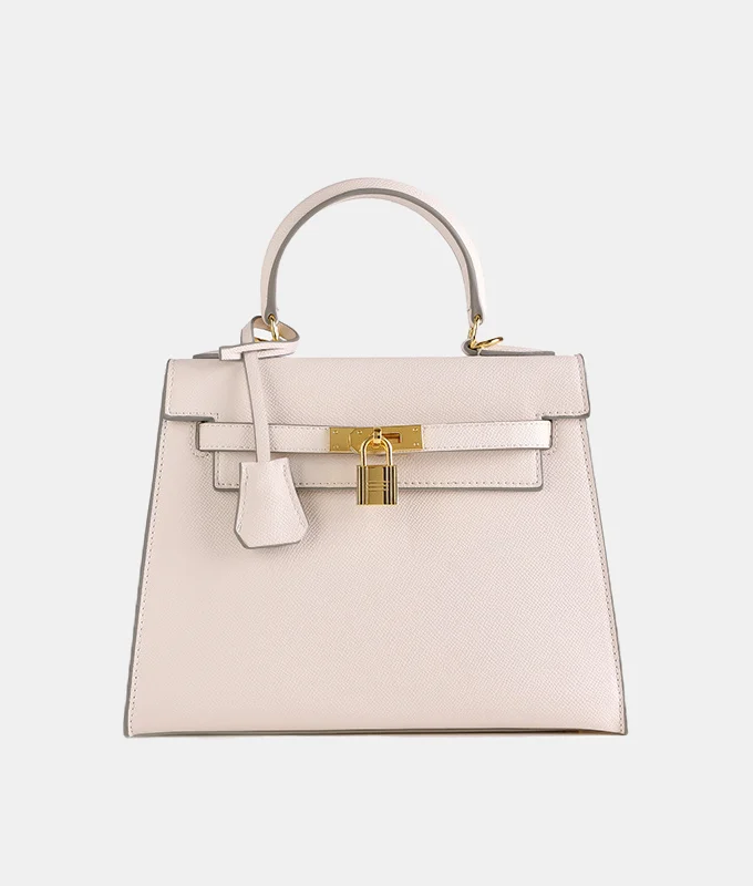 Clara Top Handle Bag - Dove White