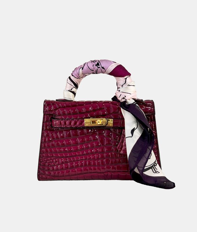 Aurel Top Handle Bag - Cherry Plum