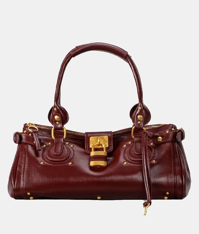 Syprus Top Handle Bag - Dark Scarlet