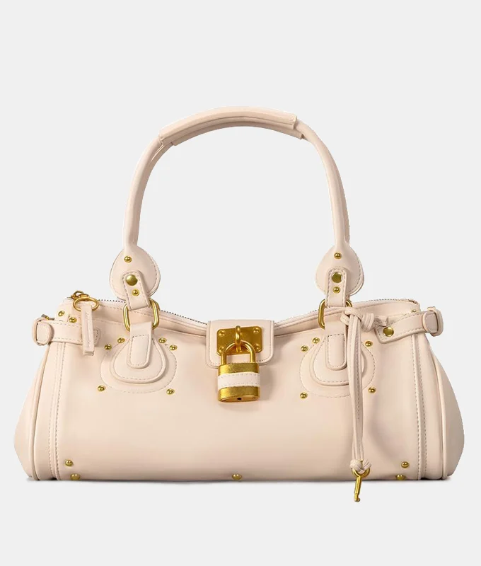 Syprus Top Handle Bag - Pearl White